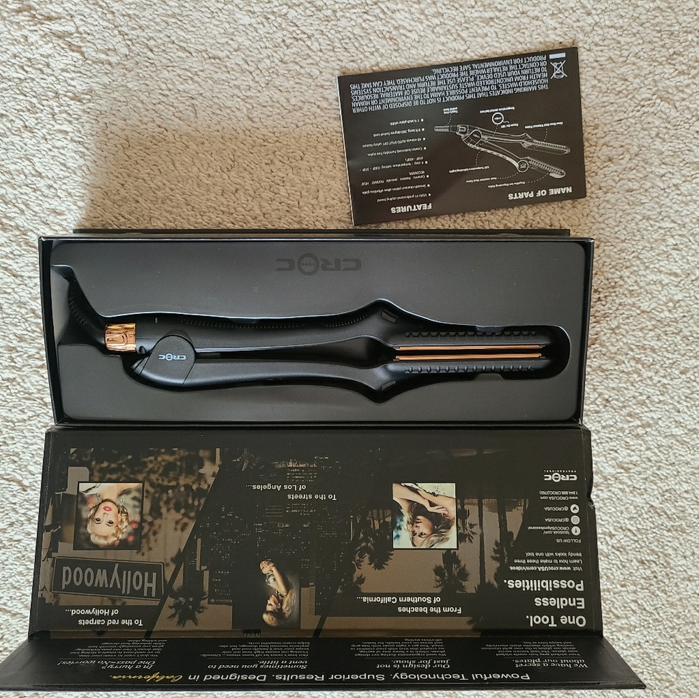 CROC Rose Gold Nanos Titanium Flat Iron